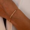 jonc glam diamants or jaune 18 carats recyclé aupiho joaillerie