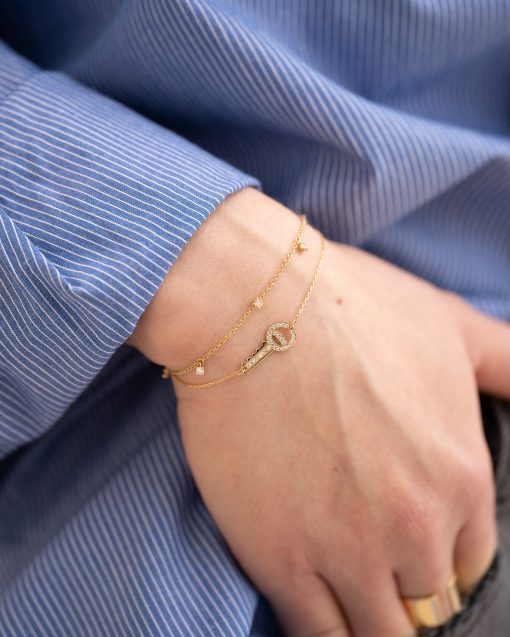 bracelet pampilles diamants blancs or jaune glam aupiho joaillerie