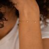 bracelet pampilles yellow gold white diamonds 18 carats recycled gold aupiho jewellery