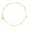 Diamond tassel bracelet yellow gold and white diamond 18k recycled gold aupiho jewelry