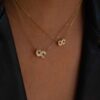 collier aria infini or jaune 18 carats diamants aupiho joaillerie