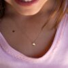 necklace star yellow gold white diamond 18 carats recycled gold aupiho jewellery