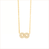 Collier infini pavé diamants or jaune et diamants blancs or recyclé 18 carats aria aupiho joaillerie
