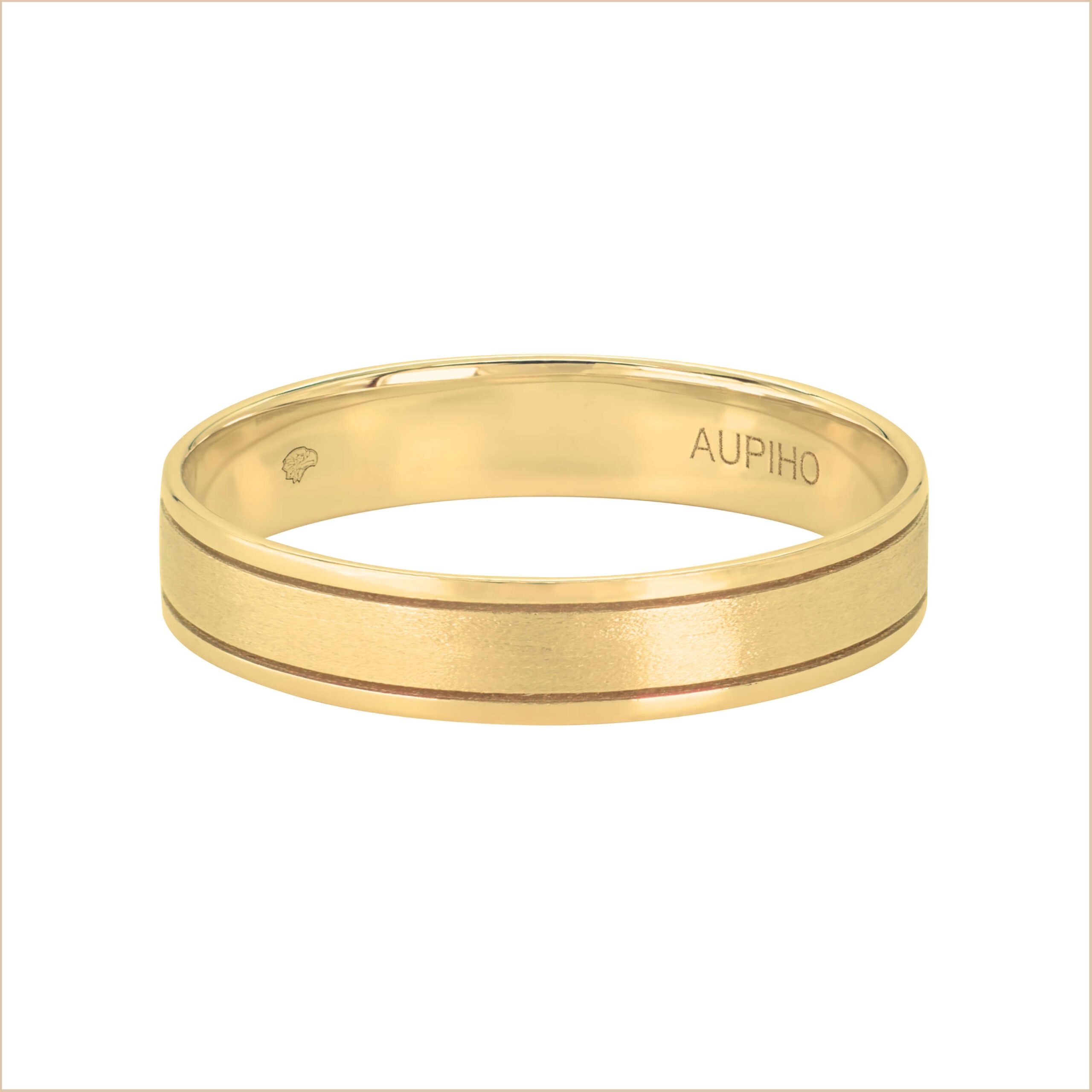 Brushed gold wedding ring Ever