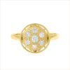yellow gold engagement ring paved with white diamonds 18-carat recycled gold aupiho jewelry