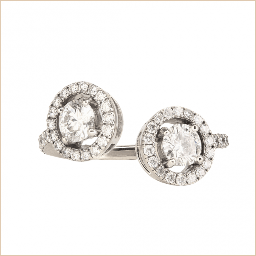bague toi et moi fiançailles diamants blancs or blanc aupiho joaillerie