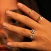 bague fiançailles mariage or blanc diamants blancs or recyclé 18 carats toi et moi aupiho joaillerie