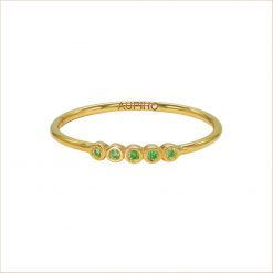 bague fine or et tsavorites vertes ines aupiho joaillerie