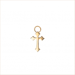 charm croix or jaune illusion aupiho joaillerie