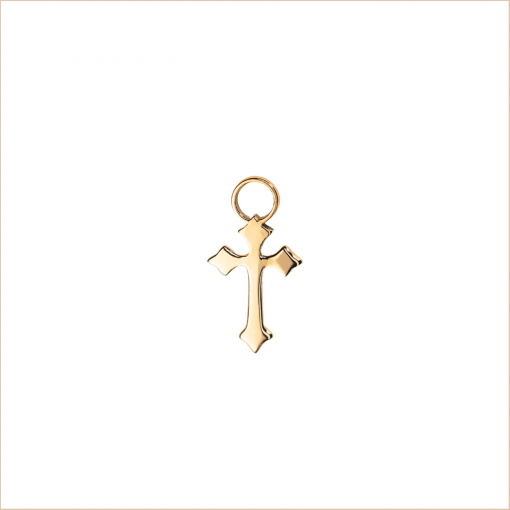 charm croix or jaune illusion aupiho joaillerie