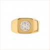 bague chevalière or jaune diamants blancs nika aupiho joaillerie