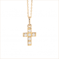 collier croix or et diamants aupiho joaillerie