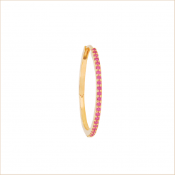 créole saphirs roses 15 mm or jaune aupiho joaillerie