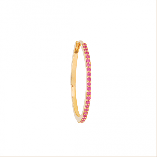 créole saphirs roses 15 mm or jaune aupiho joaillerie