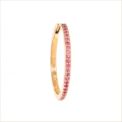 créole saphirs roses or jaune 20 mm divine aupiho joaillerie