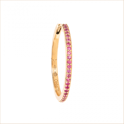 créole saphirs roses or jaune 20 mm divine aupiho joaillerie
