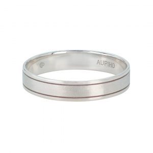 alliance pour homme or blanc 18 carats aupiho joaillerie
