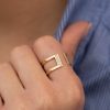 bague large or et diamants Anna or jaune aupiho joaillerie