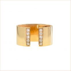 bague large or et diamants blancs Alexa aupiho joaillerie