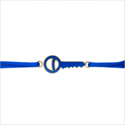 bracelet cordon clé laque bleu or jaune colors aupiho joaillerie