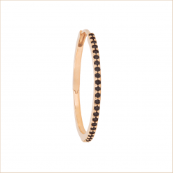Creole diamonds 20 mm pink gold 18k recycled gold diamonds aupiho jewellery