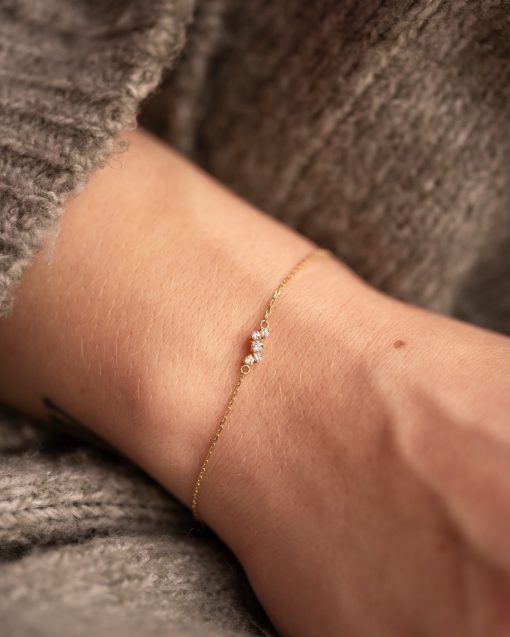 bracelet constellation diamants blancs or jaune aupiho joaillerie